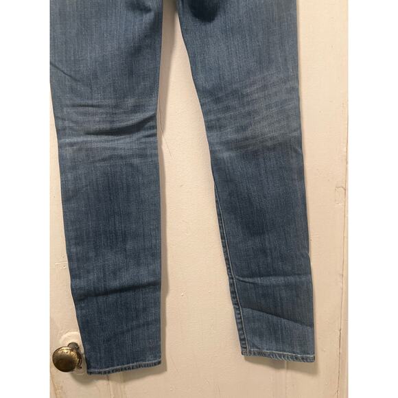 American Eagle Distressed Skinny Stretch Ripped Knees Blue Jeans Size 2 - Picture 7 of 13